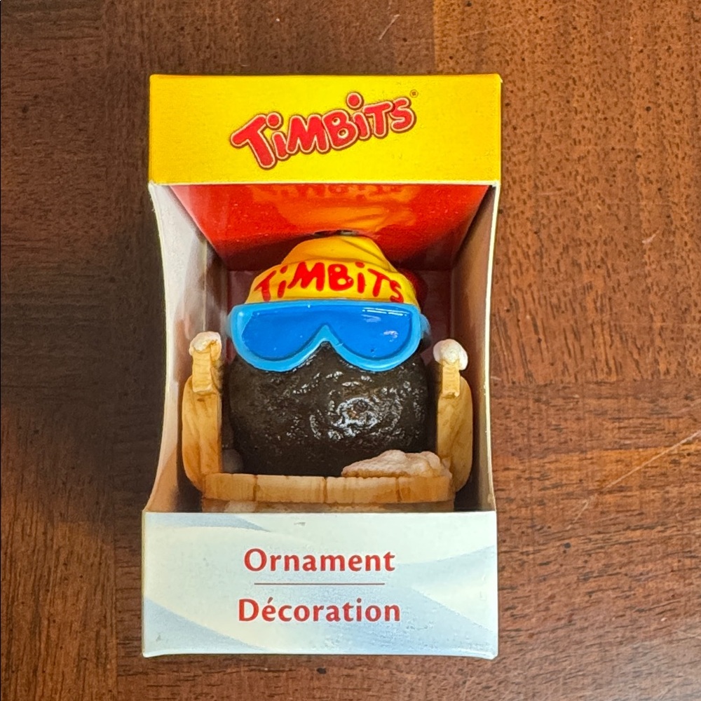Tim Hortons 2012 Tim Bit in Sleigh Christmas Tree Ornament New Timbit